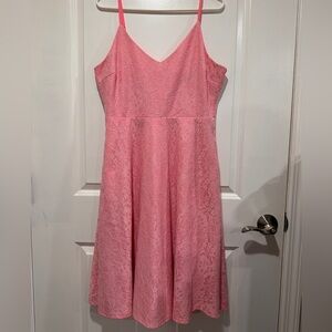 Lulu's Vibrant Pink Lace Dress